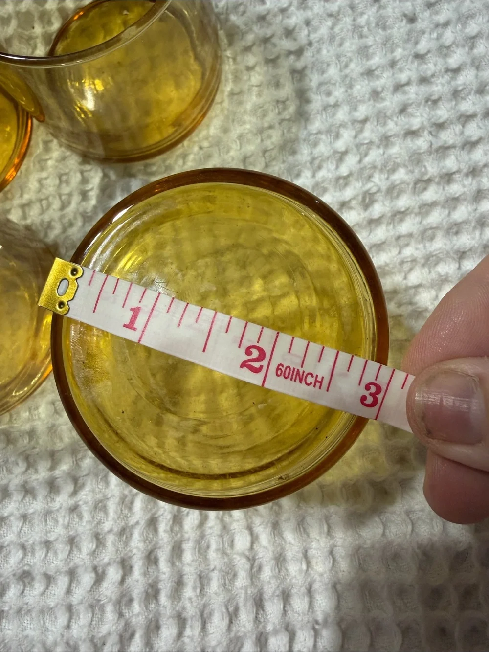 Libbey Bolero Gold Amber DOF Rocks Lowball Glasses Set of 4 3” MCM USA 1970s VTG
